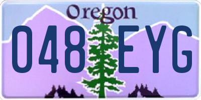 OR license plate 048EYG