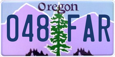 OR license plate 048FAR