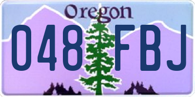 OR license plate 048FBJ