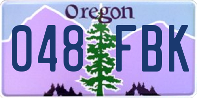 OR license plate 048FBK