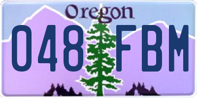 OR license plate 048FBM