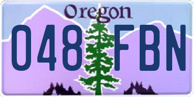 OR license plate 048FBN