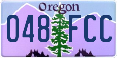 OR license plate 048FCC