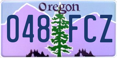 OR license plate 048FCZ