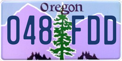 OR license plate 048FDD