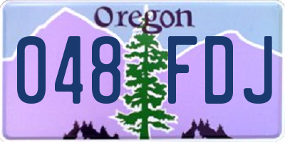 OR license plate 048FDJ