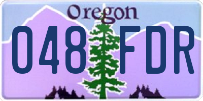 OR license plate 048FDR