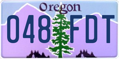 OR license plate 048FDT