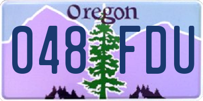 OR license plate 048FDU