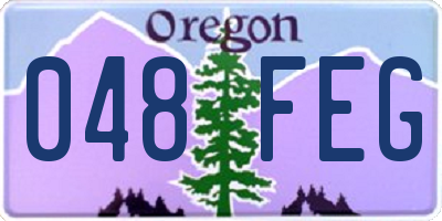 OR license plate 048FEG