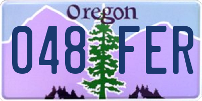 OR license plate 048FER