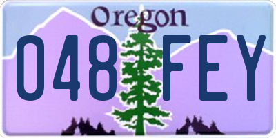 OR license plate 048FEY