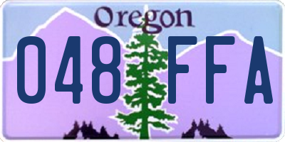OR license plate 048FFA