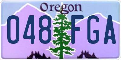 OR license plate 048FGA