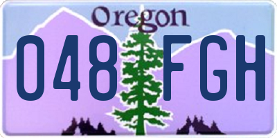 OR license plate 048FGH