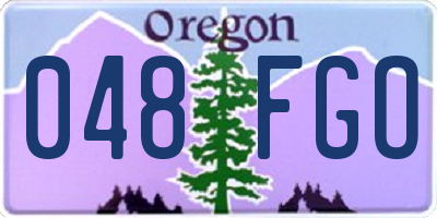 OR license plate 048FGO