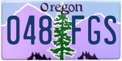 OR license plate 048FGS