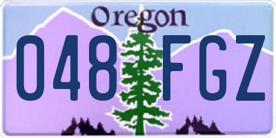 OR license plate 048FGZ