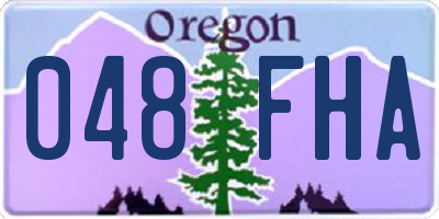 OR license plate 048FHA