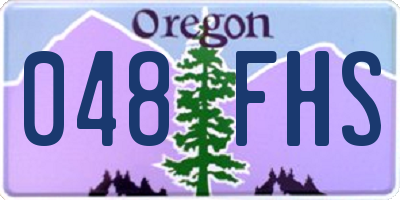 OR license plate 048FHS