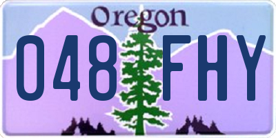 OR license plate 048FHY