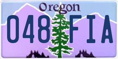 OR license plate 048FIA