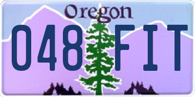 OR license plate 048FIT