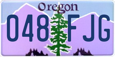 OR license plate 048FJG