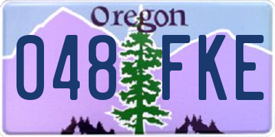OR license plate 048FKE