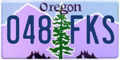 OR license plate 048FKS