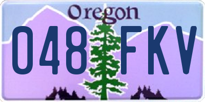 OR license plate 048FKV