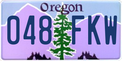 OR license plate 048FKW