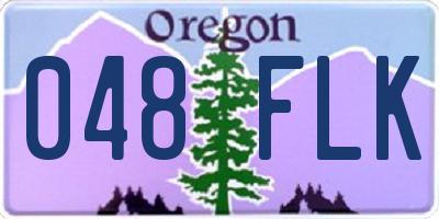 OR license plate 048FLK