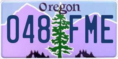 OR license plate 048FME