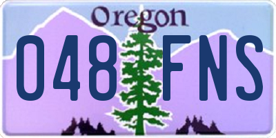 OR license plate 048FNS