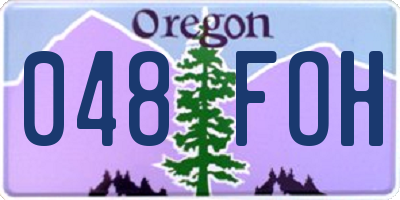 OR license plate 048FOH