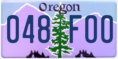 OR license plate 048FOO