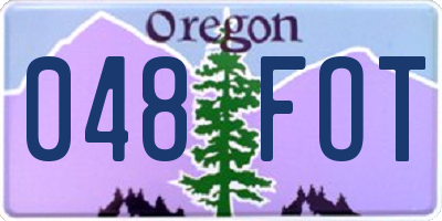 OR license plate 048FOT