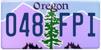OR license plate 048FPI