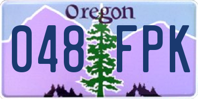 OR license plate 048FPK