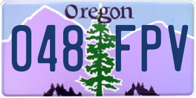 OR license plate 048FPV