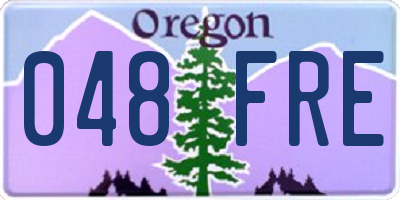 OR license plate 048FRE
