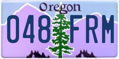 OR license plate 048FRM