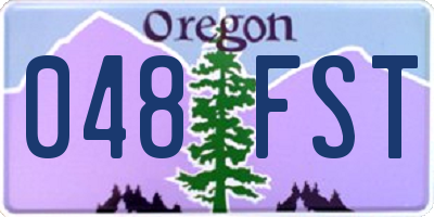 OR license plate 048FST