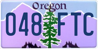 OR license plate 048FTC