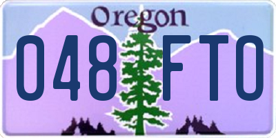 OR license plate 048FTO