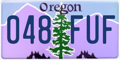 OR license plate 048FUF
