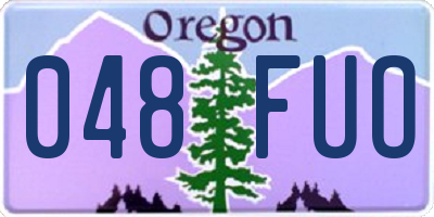 OR license plate 048FUO