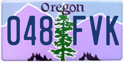 OR license plate 048FVK