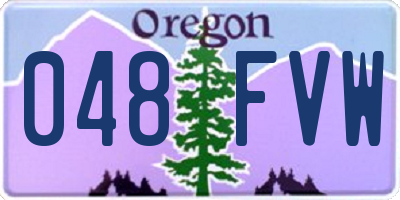 OR license plate 048FVW